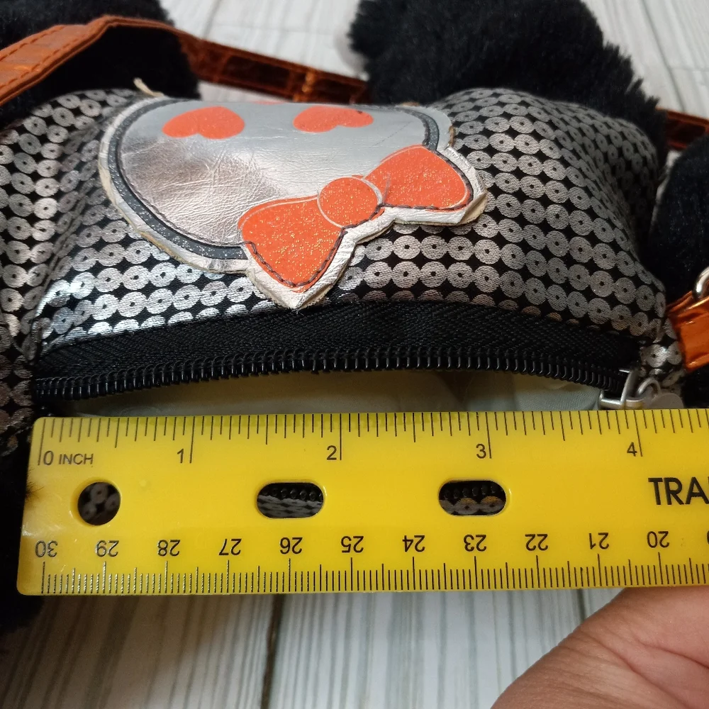 Poochie & Co Plush Black Kitty Cat Witchy Kids Childs Purse